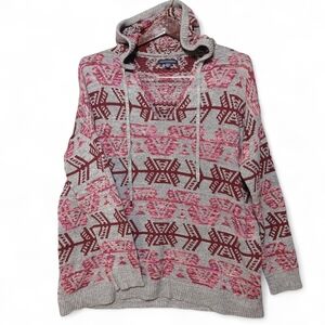 American Eagle Outfitters Women’s Cotton Southwest Knit Boho Hoodie Size Medium